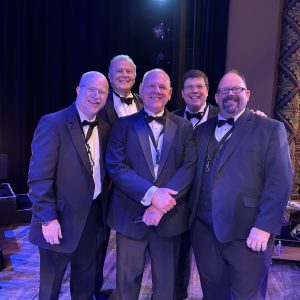 "Mame The Broadway Musical - In Concert!" woodwind section (L to R):  Matt, Tom Ellison, Jack Keeling, Don Zentz, Rob Chapman, Florida Theatre (Jacksonville), August 2024