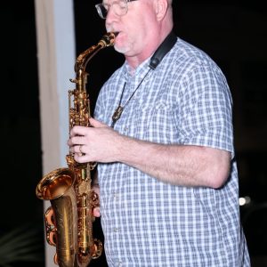 Sitting in with Jay Carter Trio, The Underground Market & Events, Springfield neighborhood, Jacksonville, September 2025 (Photo credit:  Ronald Lott/Amoya Photography)